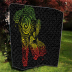 Aotearoa Moko Tribal Tattoo Quilt New Zealand Maori Penguin and Fantail Reggae Style