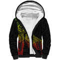 Aotearoa Moko Tribal Tattoo Sherpa Hoodie New Zealand Maori Penguin and Fantail Reggae Style