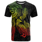 Aotearoa Moko Tribal Tattoo T Shirt New Zealand Maori Penguin and Fantail Reggae Style