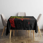 Aotearoa Moko Tribal Tattoo Tablecloth New Zealand Maori Penguin and Fantail Reggae Style