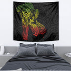 Aotearoa Moko Tribal Tattoo Tapestry New Zealand Maori Penguin and Fantail Reggae Style