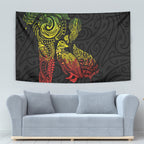 Aotearoa Moko Tribal Tattoo Tapestry New Zealand Maori Penguin and Fantail Reggae Style