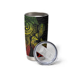 Aotearoa Moko Tribal Tattoo Tumbler Cup New Zealand Maori Penguin and Fantail Reggae Style