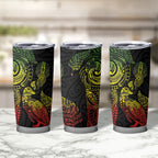 Aotearoa Moko Tribal Tattoo Tumbler Cup New Zealand Maori Penguin and Fantail Reggae Style