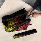 Aotearoa Moko Tribal Tattoo Umbrella New Zealand Maori Penguin and Fantail Reggae Style