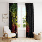 Aotearoa Moko Tribal Tattoo Window Curtain New Zealand Maori Penguin and Fantail Reggae Style