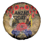 Australia and New Zealand ANZAC Day Spare Tire Cover Kangaroo and Kiwi Bird Soldier-Honor and Remember Vintage Style