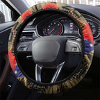 Australia and New Zealand ANZAC Day Steering Wheel Cover Kangaroo and Kiwi Bird Soldier-Honor and Remember Vintage Style