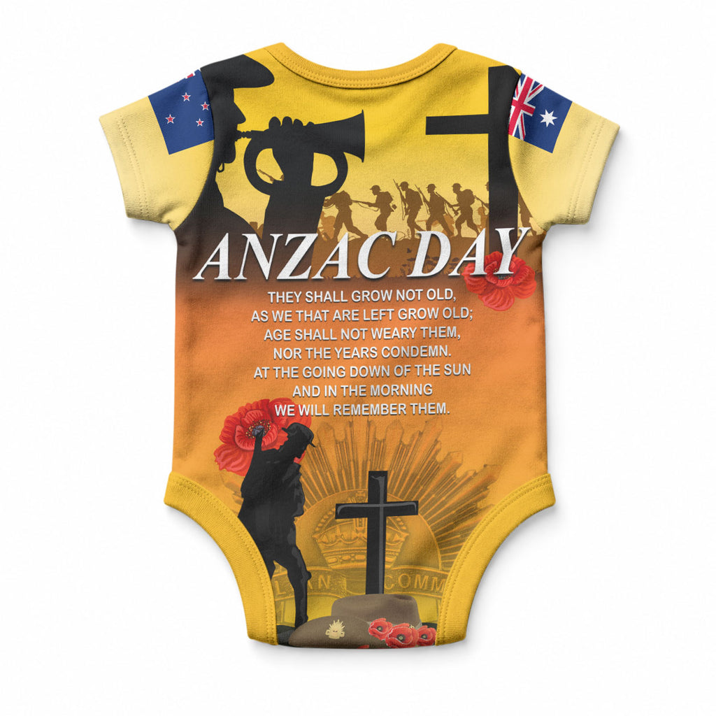 New Zealand and Australia ANZAC Day Baby Onesie