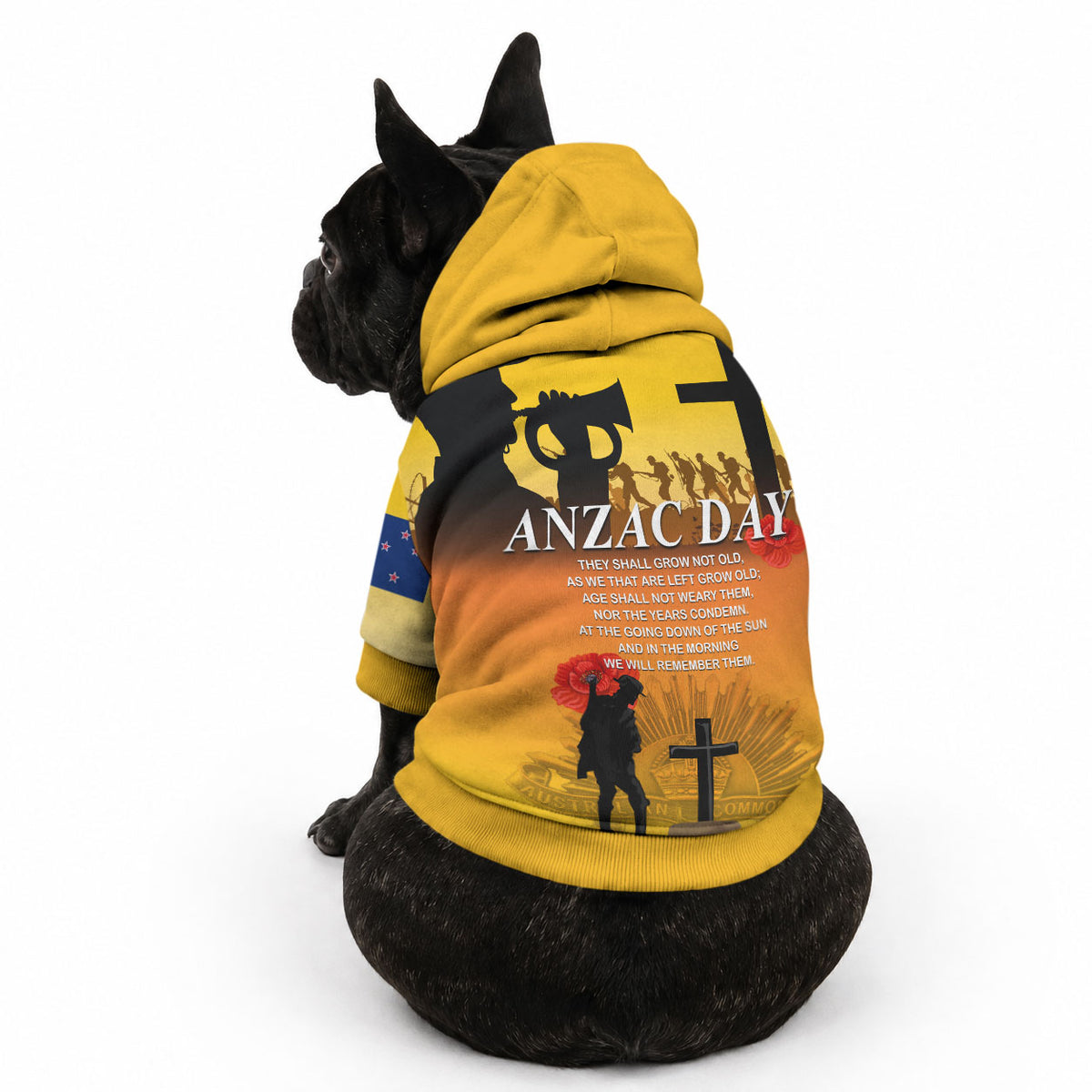 New Zealand and Australia ANZAC Day Pet Hoodie