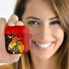 Australia and Papua New Guinea Together AirPods Case Bird-of-paradise and Kangaroo with Oro Tapa and Aboriginal Art Motifs - Aussie Hoodie