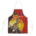 Australia and Papua New Guinea Together Apron Bird-of-paradise and Kangaroo with Oro Tapa and Aboriginal Art Motifs - Aussie Hoodie