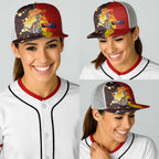 Australia and Papua New Guinea Together Baseball Net Cap Bird-of-paradise and Kangaroo with Oro Tapa and Aboriginal Art Motifs - Aussie Hoodie