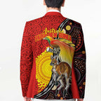 Australia and Papua New Guinea Together Blazer Bird-of-paradise and Kangaroo with Oro Tapa and Aboriginal Art Motifs - Aussie Hoodie