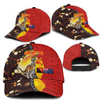 Australia and Papua New Guinea Together Classic Cap Bird-of-paradise and Kangaroo with Oro Tapa and Aboriginal Art Motifs - Aussie Hoodie