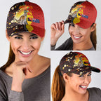 Australia and Papua New Guinea Together Classic Cap Bird-of-paradise and Kangaroo with Oro Tapa and Aboriginal Art Motifs - Aussie Hoodie