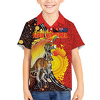 Australia and Papua New Guinea Together Hawaiian Shirt Bird-of-paradise and Kangaroo with Oro Tapa and Aboriginal Art Motifs - Aussie Hoodie