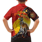 Australia and Papua New Guinea Together Hawaiian Shirt Bird-of-paradise and Kangaroo with Oro Tapa and Aboriginal Art Motifs - Aussie Hoodie