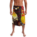 Australia and Papua New Guinea Together Lavalava Bird-of-paradise and Kangaroo with Oro Tapa and Aboriginal Art Motifs - Aussie Hoodie