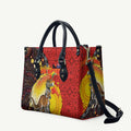 Australia and Papua New Guinea Together Leather Bag Bird-of-paradise and Kangaroo with Oro Tapa and Aboriginal Art Motifs - Aussie Hoodie