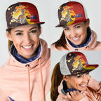 Australia and Papua New Guinea Together Mesh Trucker Cap Bird-of-paradise and Kangaroo with Oro Tapa and Aboriginal Art Motifs - Aussie Hoodie