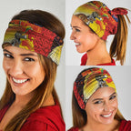 Australia and Papua New Guinea Together Neck Gaiter Bird-of-paradise and Kangaroo with Oro Tapa and Aboriginal Art Motifs - Aussie Hoodie