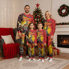 Australia and Papua New Guinea Together Christmas Pajama Set Bird-of-paradise and Kangaroo with Oro Tapa and Aboriginal Art Motifs - Aussie Hoodie