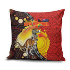 Australia and Papua New Guinea Together Pillow Cover Bird-of-paradise and Kangaroo with Oro Tapa and Aboriginal Art Motifs - Aussie Hoodie