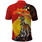 Australia and Papua New Guinea Together Polo Shirt Bird-of-paradise and Kangaroo with Oro Tapa and Aboriginal Art Motifs - Aussie Hoodie