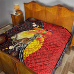Australia and Papua New Guinea Together Quilt Bird-of-paradise and Kangaroo with Oro Tapa and Aboriginal Art Motifs - Aussie Hoodie