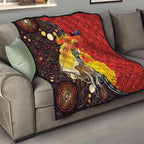 Australia and Papua New Guinea Together Quilt Bird-of-paradise and Kangaroo with Oro Tapa and Aboriginal Art Motifs - Aussie Hoodie