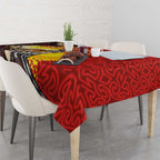 Australia and Papua New Guinea Together Tablecloth Bird-of-paradise and Kangaroo with Oro Tapa and Aboriginal Art Motifs - Aussie Hoodie