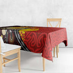 Australia and Papua New Guinea Together Tablecloth Bird-of-paradise and Kangaroo with Oro Tapa and Aboriginal Art Motifs - Aussie Hoodie