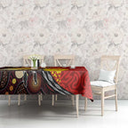 Australia and Papua New Guinea Together Tablecloth Bird-of-paradise and Kangaroo with Oro Tapa and Aboriginal Art Motifs - Aussie Hoodie