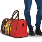 Australia and Papua New Guinea Together Travel Bag Bird-of-paradise and Kangaroo with Oro Tapa and Aboriginal Art Motifs - Aussie Hoodie