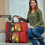 Australia and Papua New Guinea Together Travel Bag Bird-of-paradise and Kangaroo with Oro Tapa and Aboriginal Art Motifs - Aussie Hoodie