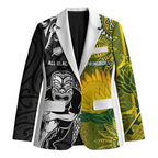 Custom Rugby New Zealand and South Africa Blazer Greatest Rivalry Silver Fern and Antelope
