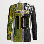 Custom Rugby New Zealand and South Africa Blazer Greatest Rivalry Silver Fern and Antelope