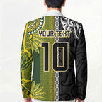 Custom Rugby New Zealand and South Africa Blazer Greatest Rivalry Silver Fern and Antelope