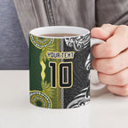 Custom Rugby New Zealand and South Africa Ceramic Mug Greatest Rivalry Silver Fern and Antelope