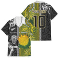 Custom Rugby New Zealand and South Africa Family Matching Summer Maxi Dress and Hawaiian Shirt Greatest Rivalry Silver Fern and Antelope