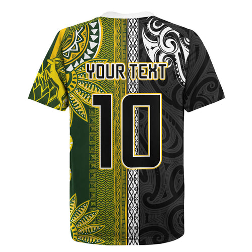 Custom Rugby New Zealand and South Africa Rugby Jersey Greatest Rivalry Silver Fern and Antelope