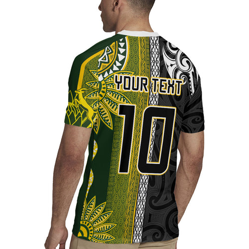 Custom Rugby New Zealand and South Africa Rugby Jersey Greatest Rivalry Silver Fern and Antelope