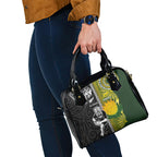Rugby New Zealand and South Africa Shoulder Handbag Greatest Rivalry Silver Fern and Antelope