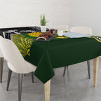 Rugby New Zealand and South Africa Tablecloth Greatest Rivalry Silver Fern and Antelope
