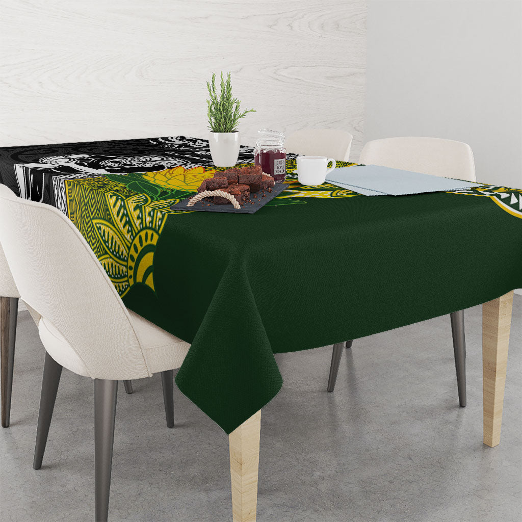 Rugby New Zealand and South Africa Tablecloth Greatest Rivalry Silver Fern and Antelope