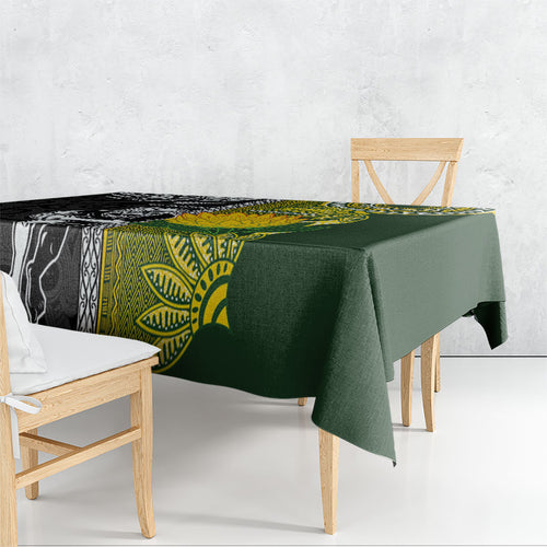 Rugby New Zealand and South Africa Tablecloth Greatest Rivalry Silver Fern and Antelope