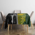 Rugby New Zealand and South Africa Tablecloth Greatest Rivalry Silver Fern and Antelope