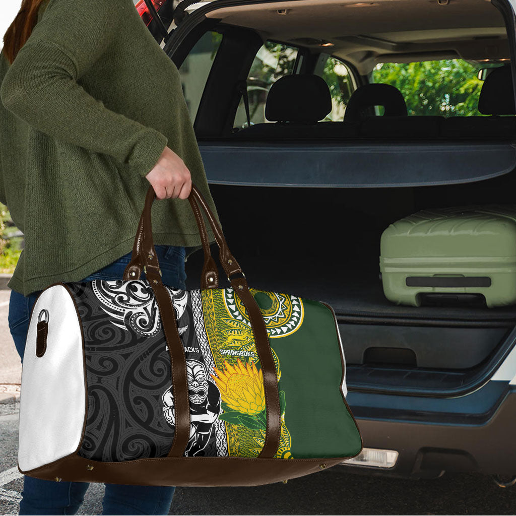 Rugby New Zealand and South Africa Travel Bag Greatest Rivalry Silver Fern and Antelope