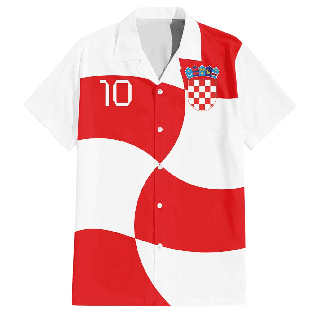 Custom Croatia National Football Hawaiian Shirt Reds and Whites Checkered - Aussie Hoodie